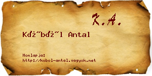 Köböl Antal névjegykártya